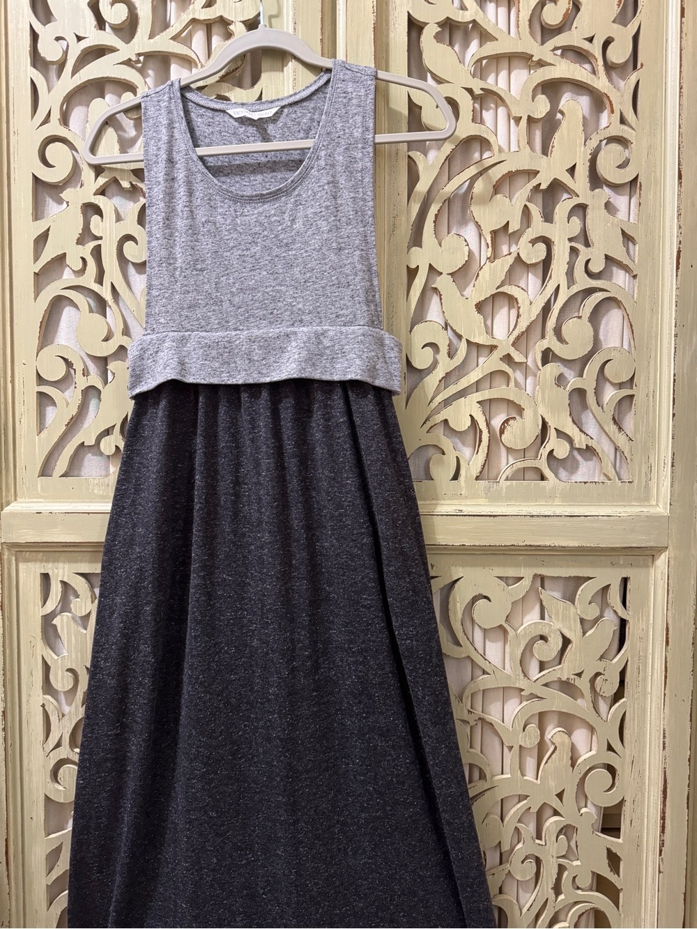 Victoria's Secret Womens Black & Gray Maxi Dress S Side Pockets - Cut out Sides